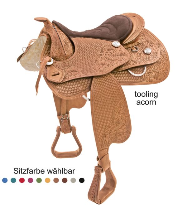 Barefoot Virginia Rose - Authentischer Westernsattel - light oiled